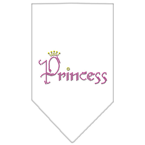 Princess Rhinestone Bandana White Small